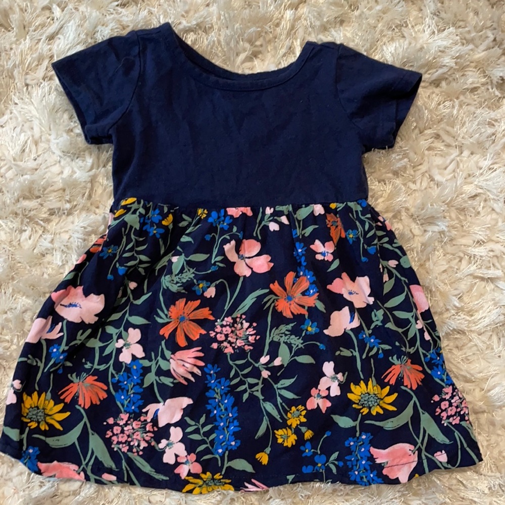 Old Navy navy blue and floral dress